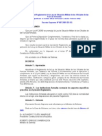 Aprueban El Reglamento de La Ley de Situación Militar de Los Oficiales de Las Fuerzas Armadas