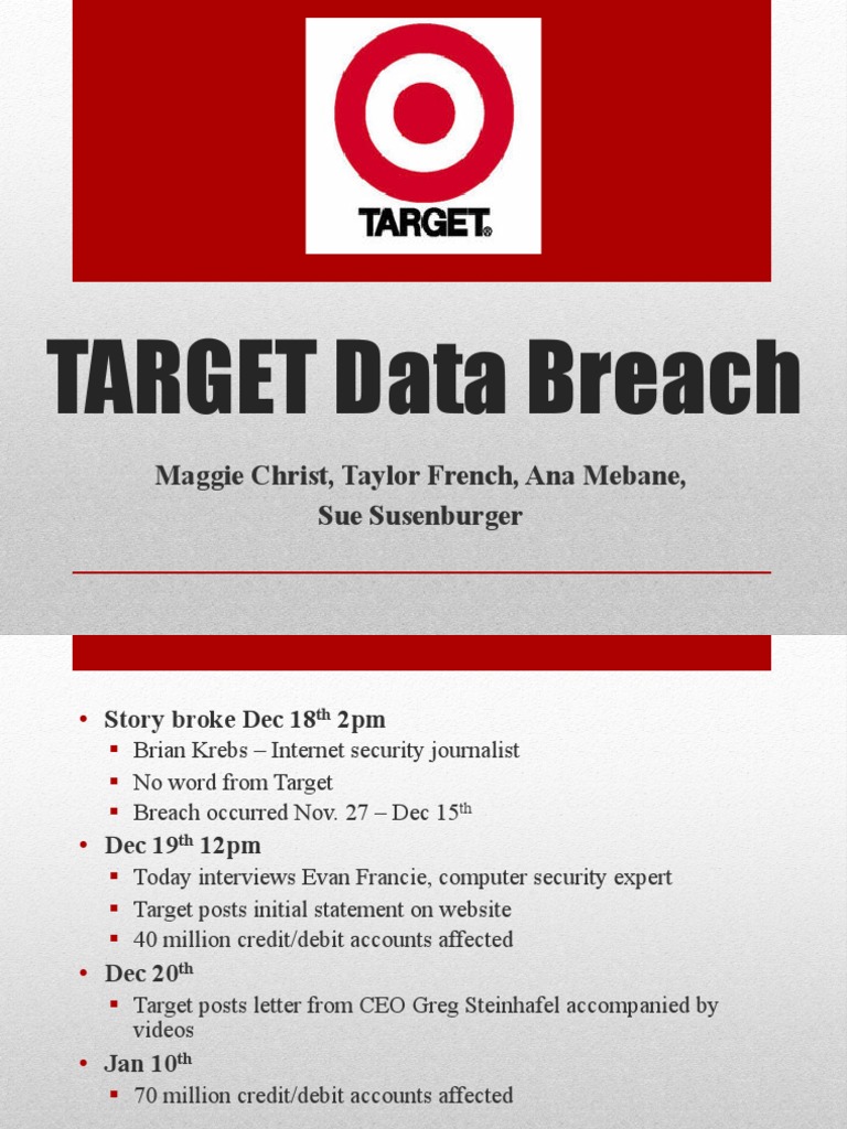 Target Data Breach Research Presentation Online Safety & Privacy