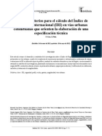 Análisis y Criterios para El Cálculo Del Índice de Rugosidad Internacional (IRI) en Vías Urbanas Colombianas Que Orienten La Elaboración de Una Especi Cación Técnica