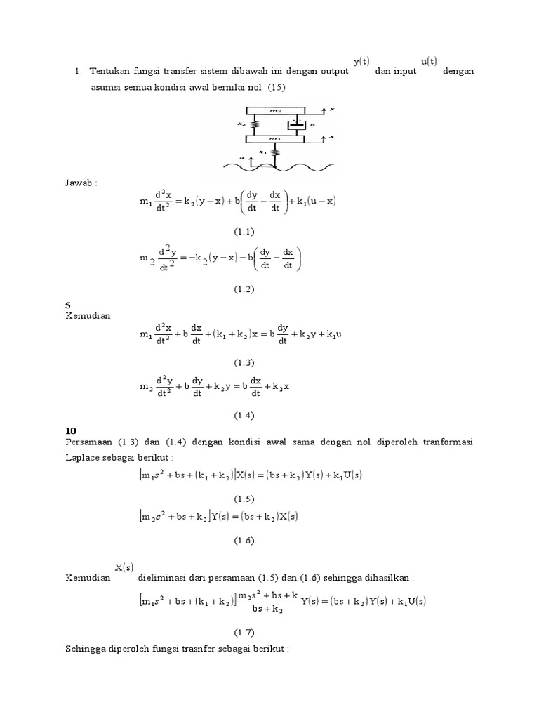 Contoh Soal Dan Pembahasan Getaran Mekanik