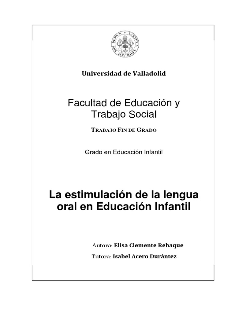 Estimulación de la lengua oral en Infantil | PDF | Aquisición de idioma ...