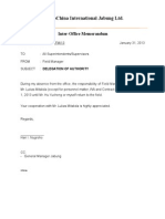 Petrochina International Jabung LTD.: Inter-Office Memorandum