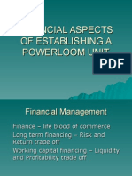 Financial Aspects of Establishing A Powerloom Unit