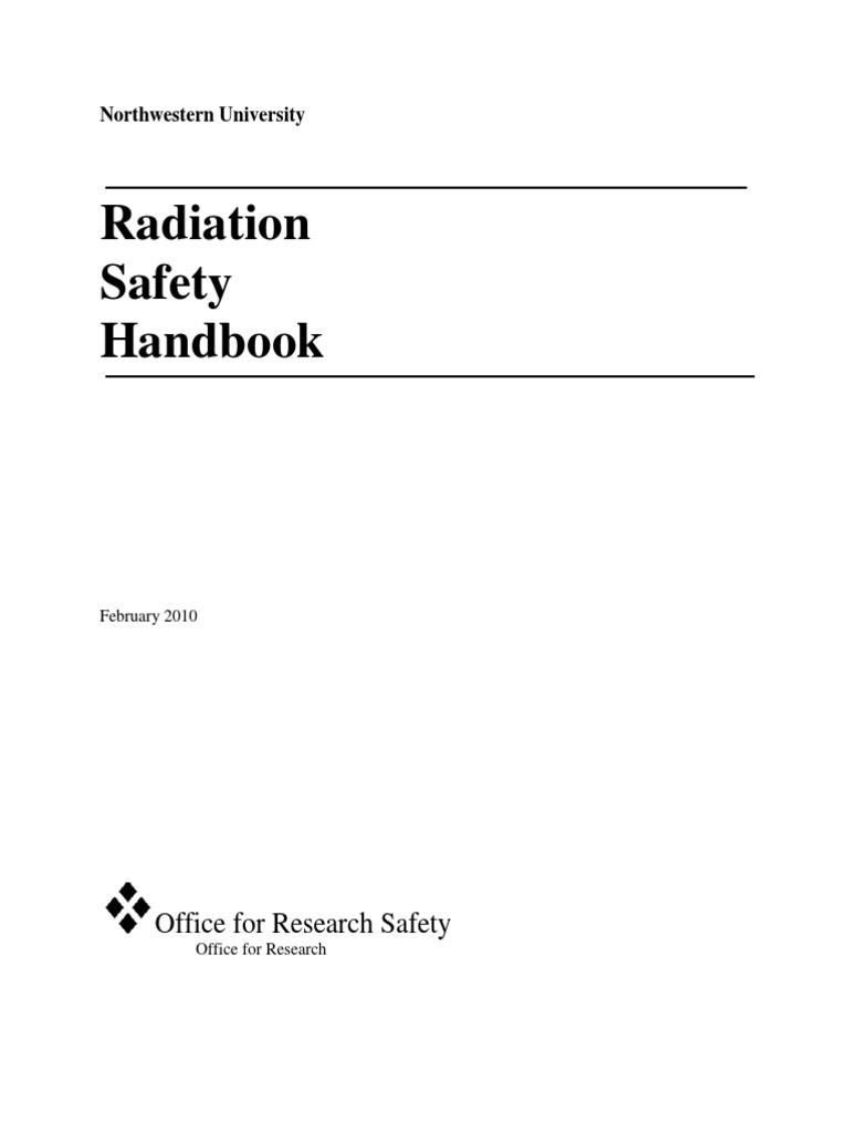 Radiation Safety Handbook PDF Dosimetry Atoms
