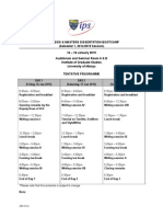 Bootcamp - Tentative Programme