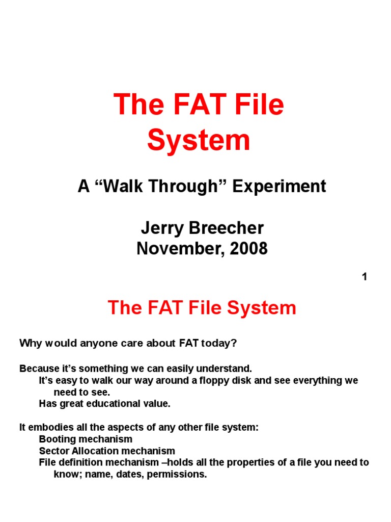Understanding the FAT File System | PDF | File System | Computer File