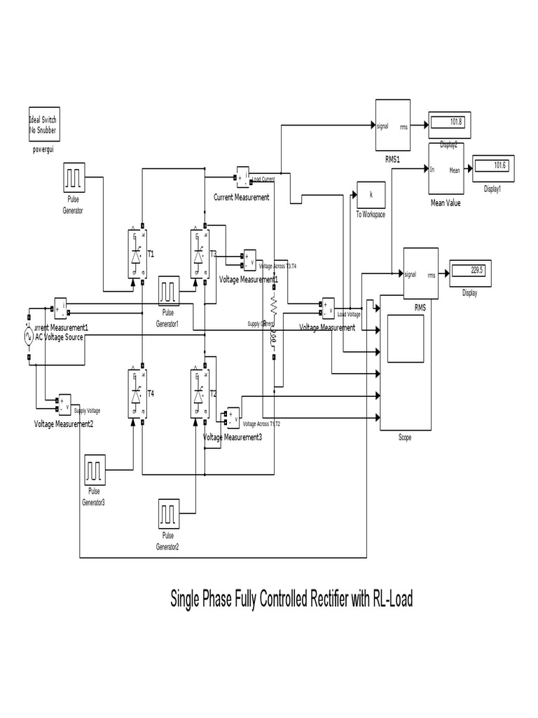 Single Phase Controlled Rectifier Analysis | PDF | Science ...