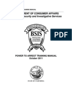Power To Arrest Training Manual