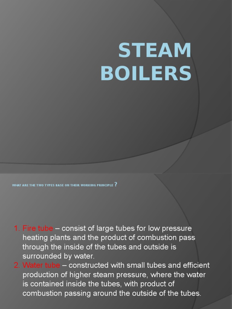 Types and Components of Steam Boilers | PDF | Boiler | Furnace