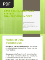 Data Communications - Transmission Modes