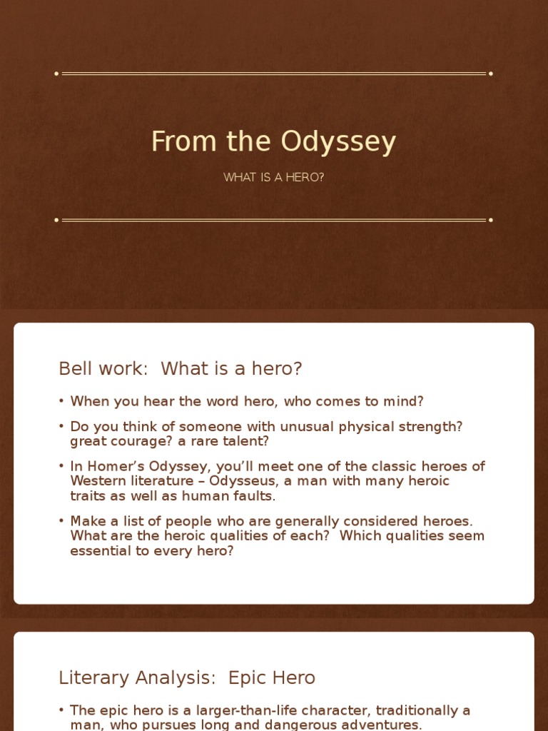from the odyssey | Hero | Epic Poetry