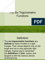 The Six Trigonometric Functions