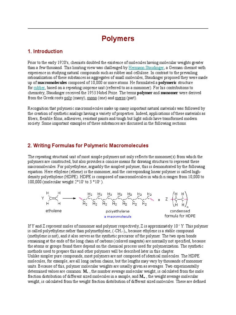 Advance Polymers Project | PDF