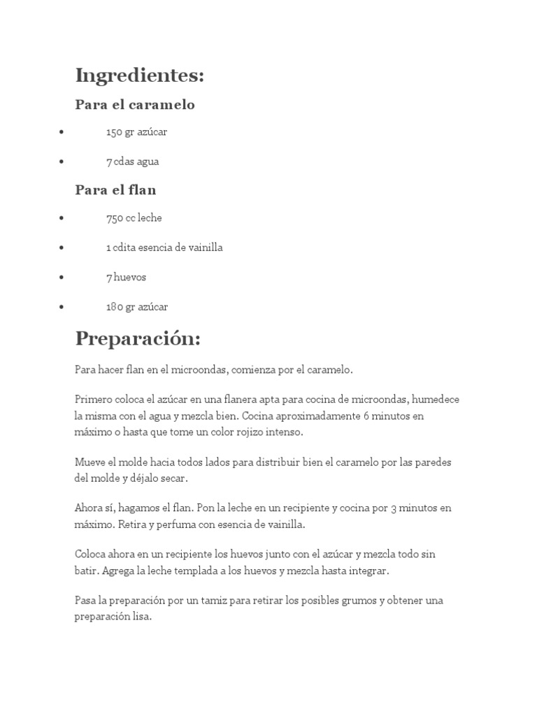 Resetas Js | PDF | Postres | Cocinando
