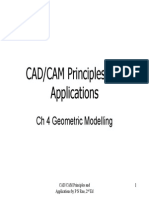 Cad/Cam Principle and aplications. Chapter 4 Geometric Modelling