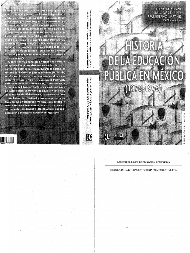 Historia de La Educación Pública en México (1876-1976) | PDF