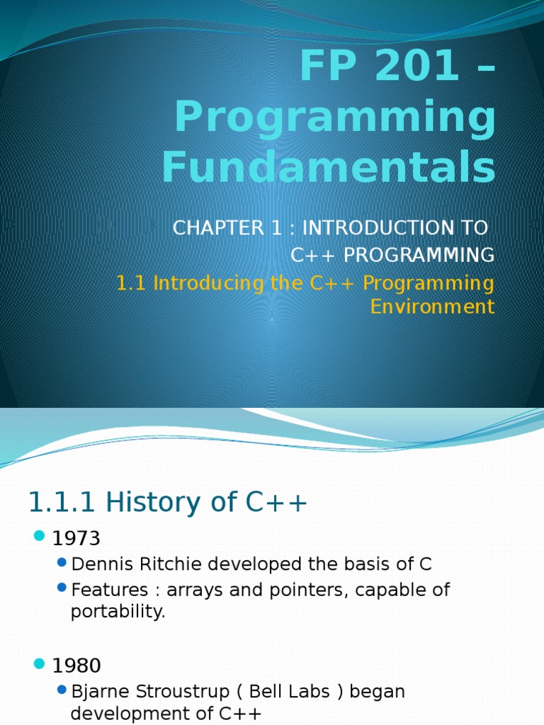 Chapter 1 Intro To C++ | PDF | C++ | C (Programming Language)