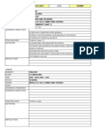 Subject Class Time Focus Theme Topic Learning Standards Learning Objectives