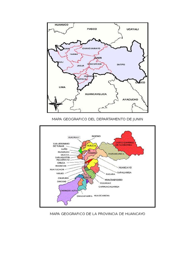 Mapa Geografico Del Departamento de Junin | PDF