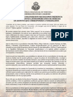 Comunicado Gobernadores Bolivarianos