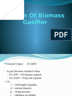 Design of Biomass Gasifier