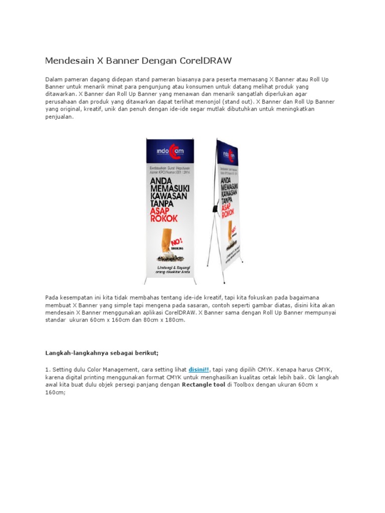 Mendesain X Banner Dengan Coreldraw