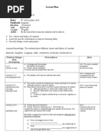 Plan de Lectie Clasa A 8-A - 4 Dec. 2014