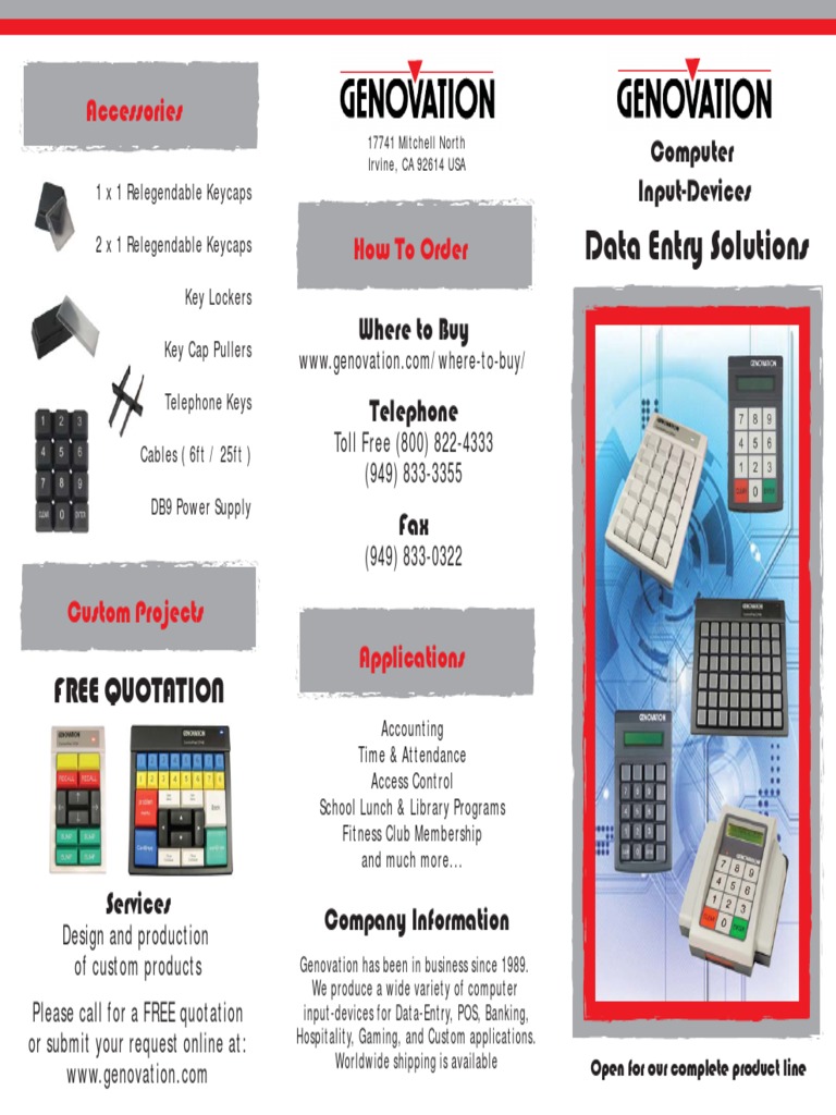 Genovation Programmable Keyboards | PDF