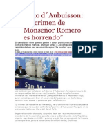 La Pagina - Roberto D Aubuisson El Crimen de Monseñor Romero Es Horrendo - 20 01 15