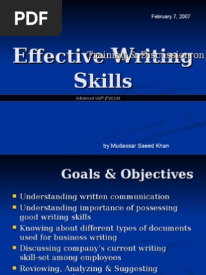 Writing Skills