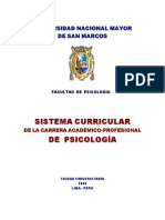 Sistema Curricular de La Carrera Profesional de Psicologia