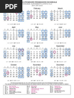 Texas Standard Possession Calendar