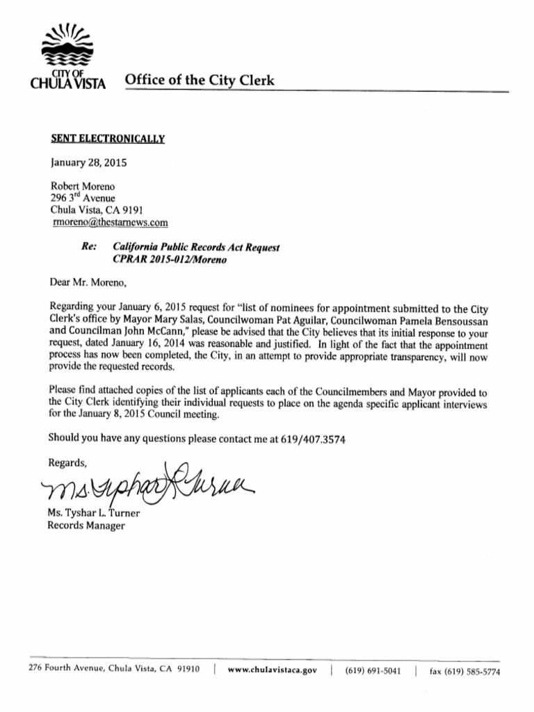 Public Records Request Response | PDF
