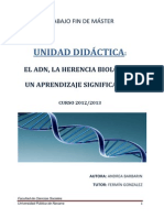 TFM Andrea Barbarin Alonso, Unidad Didáctica Del ADN.