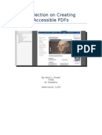 Reflection On Creating Accessible PDFS: By: Kevin L. Fowler It595 Dr. Smaldino Word Count: 1,234