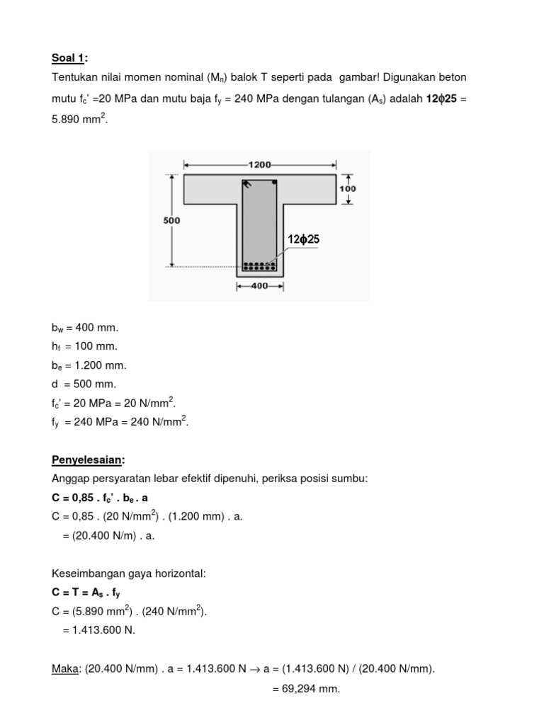 Contoh Soal Beton