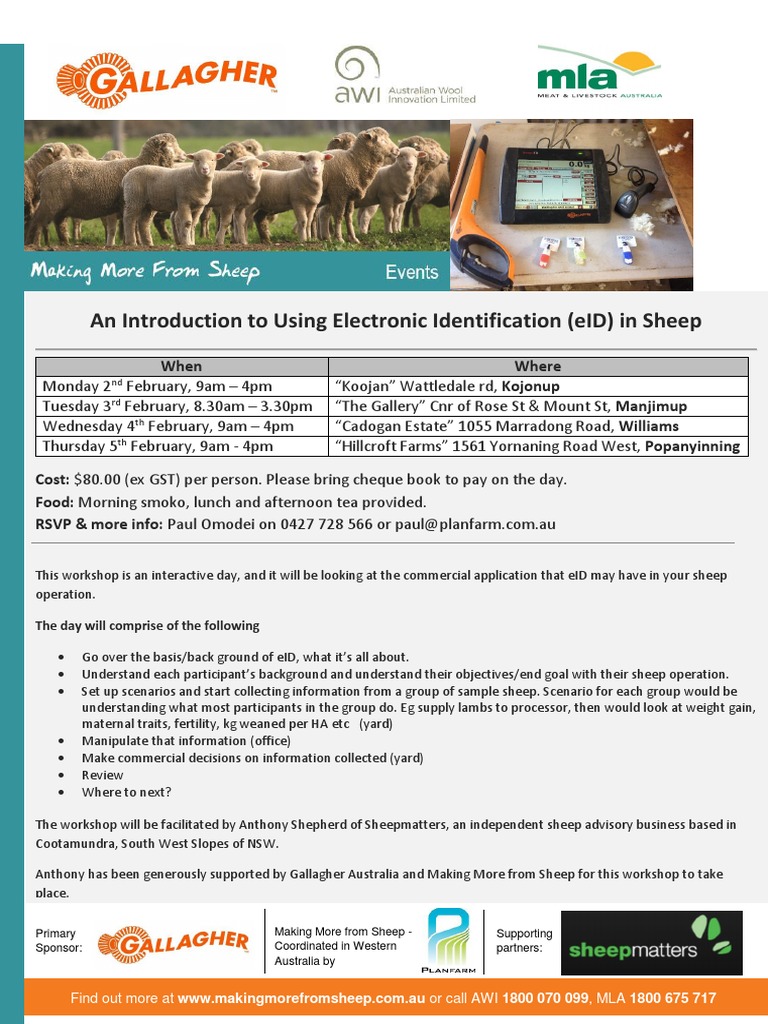 An Introduction To Using Electronic Identification (eID) in Sheep | PDF ...