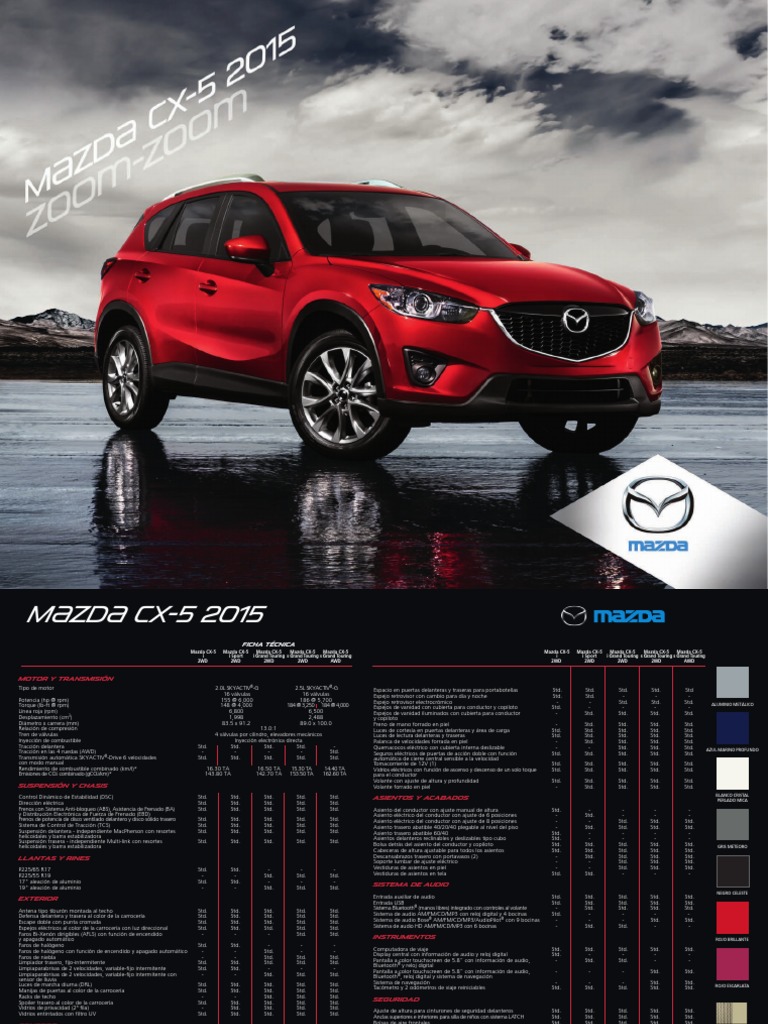 Mazda cx5 PDF Tracción en las cuatro ruedas Airbag