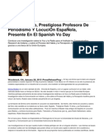 Emma Rodero, Prestigiosa Profesora de Periodismo Y LocuciÓn EspaÑola, Presente en El Spanish Vo Day