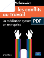 Gérer les conflits au travail - La médiation systémique en entreprise (2ème édition) - Jacques-Antoine MALAREWICZ - PEARSON
