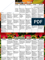 WeaverPrayer Calendar Nov-Jan 2015