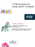 Cum Salvam Ce Nu Merge SQL