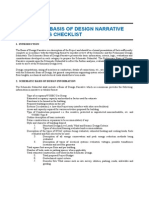 Basis of Design Narrative and Systems Checklist