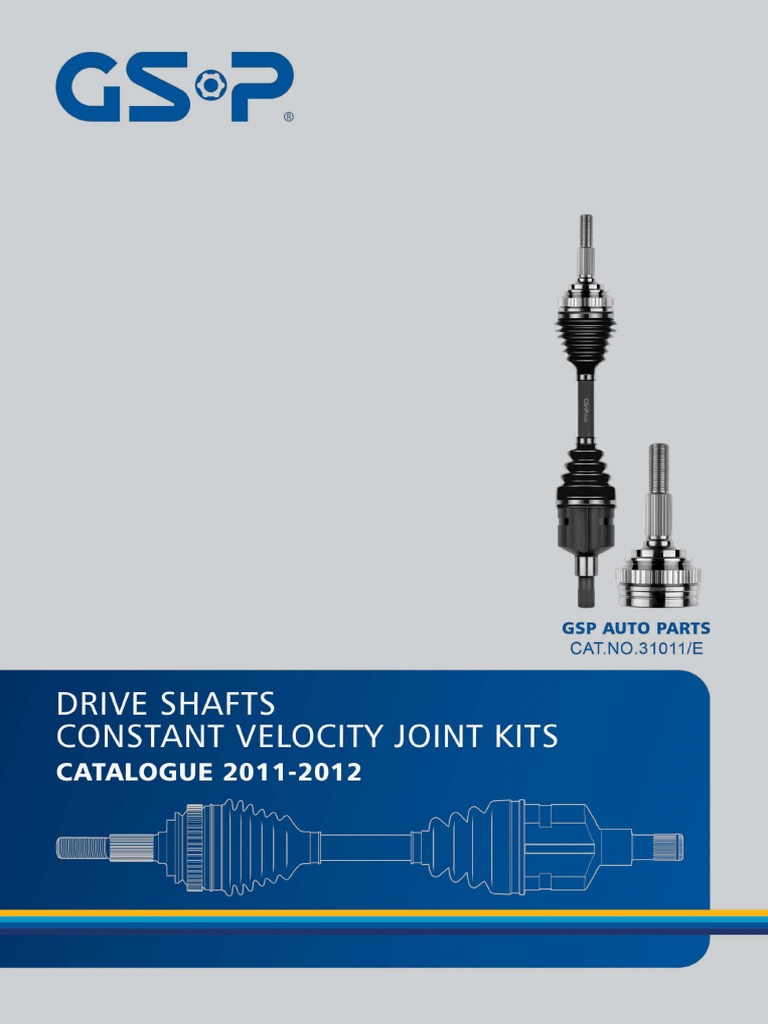 C.V. Joints & Drive Shafts Index | PDF | Transportation