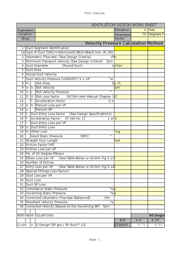 Ventilation Design PDF