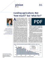 Opinion: Funding Agriculture: Not How Much?' But What For?'