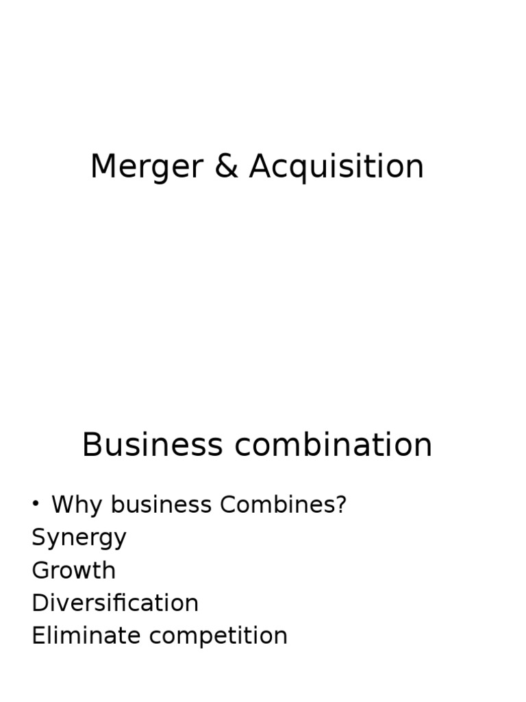 Merger & Acquisition | PDF | Takeover | Mergers And Acquisitions