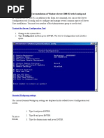 Configuring a Server Core Installation of Windows Server 2008 R2 With Sconfig