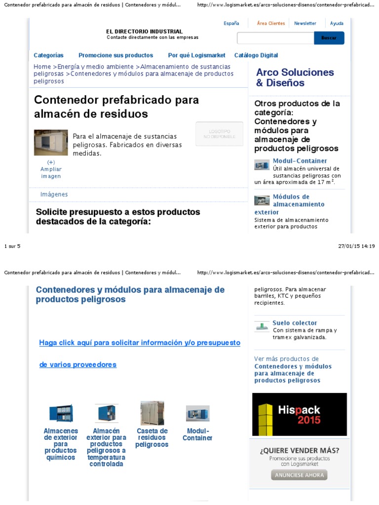 Contenedor Prefabricado para Almacén de Residuos - Contenedores y