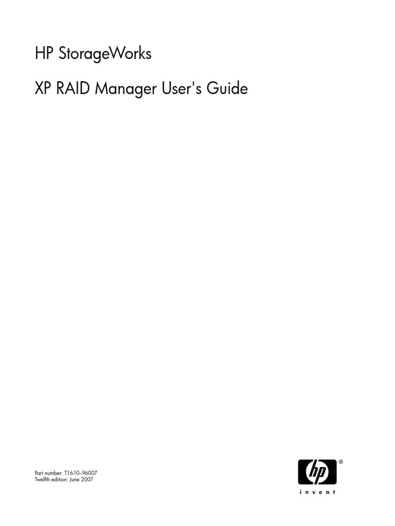 ①5-F/6-b/6-g セット XP RAID Manager User Guide | PDF | Windows Xp | Microsoft
